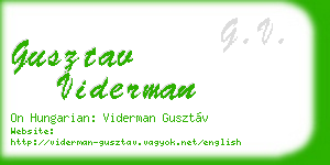 gusztav viderman business card